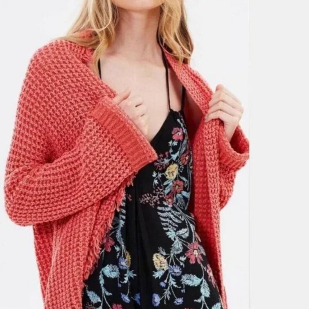 Free People I'll Be Around Chunky Fringe Cardigan